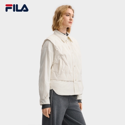 FILA CORE LIFESTYLE WHITE Women 2-piece Down Jacket