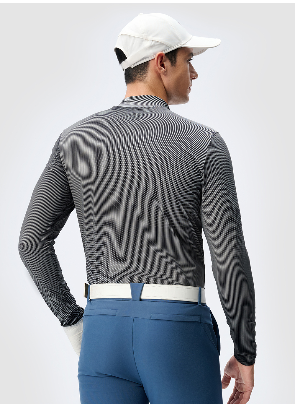 FILA CORE ATHLETICS GOLF DP WORLD TOUR MONOGRAM STRIPE Men Long Sleeve Top (Full Print)