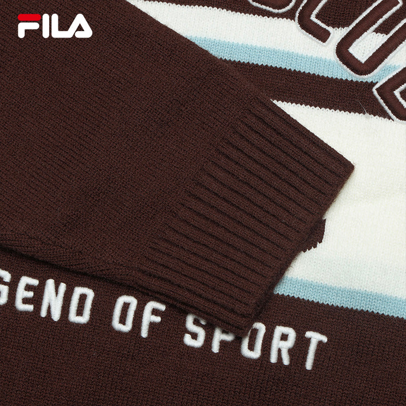 FILA CORE WHITE LINE FILA ORIGINALE Men's Knit Sweater in Brown