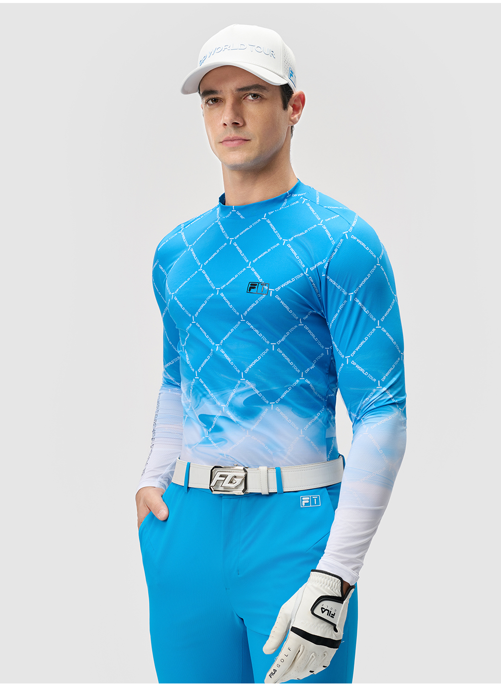 FILA CORE ATHLETICS GOLF (DP WORLD TOUR) Men Long Sleeve Tee (Full Print)