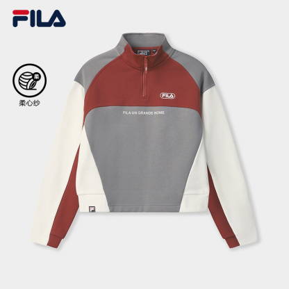 FILA CORE LIFESTYLE FILA ORIGINALE Women Long Sleeve Top (Ash/white)