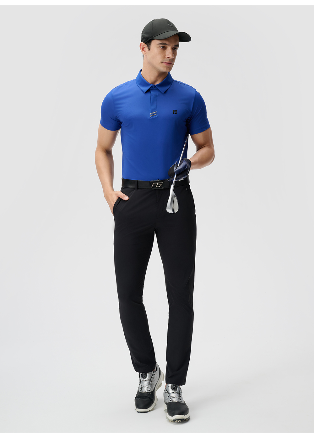 FILA CORE ATHLETICS GOLF2 Men Short Sleeve Polo (Black / Blue / White)
