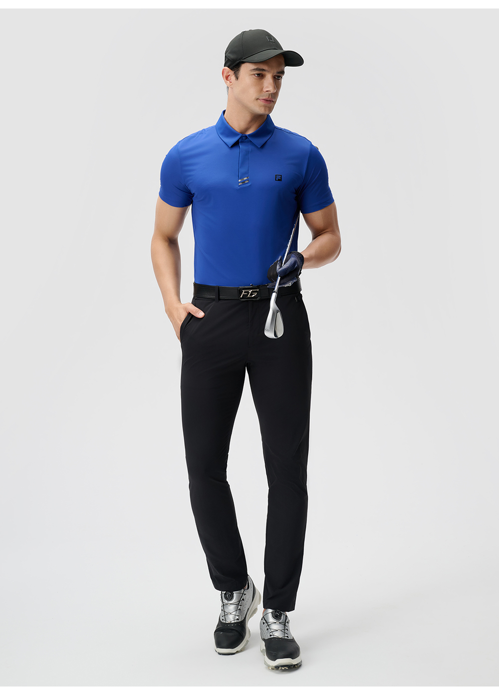 FILA CORE ATHLETICS GOLF2 Men Short Sleeve Polo (Black / Blue / White)
