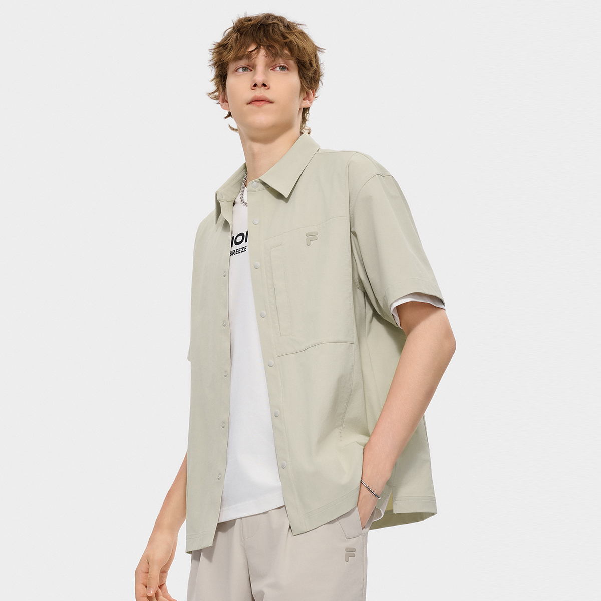 FILA FUSION INLINE Men Woven Top