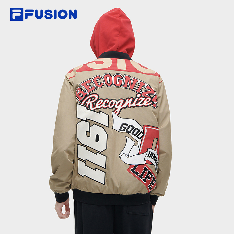 [ CNY Collection ]FILA FUSION  INLINE CULTURE Chinese New Year Men's Woven Top in Brown