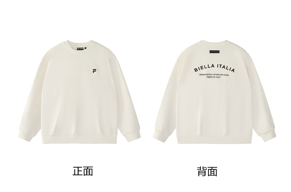 FILA FUSION INLINE FUSION LIFE X FUSIONEER FIELD OF CLASSIC Unisex Sweatshirt (Grey / Light Khaki)
