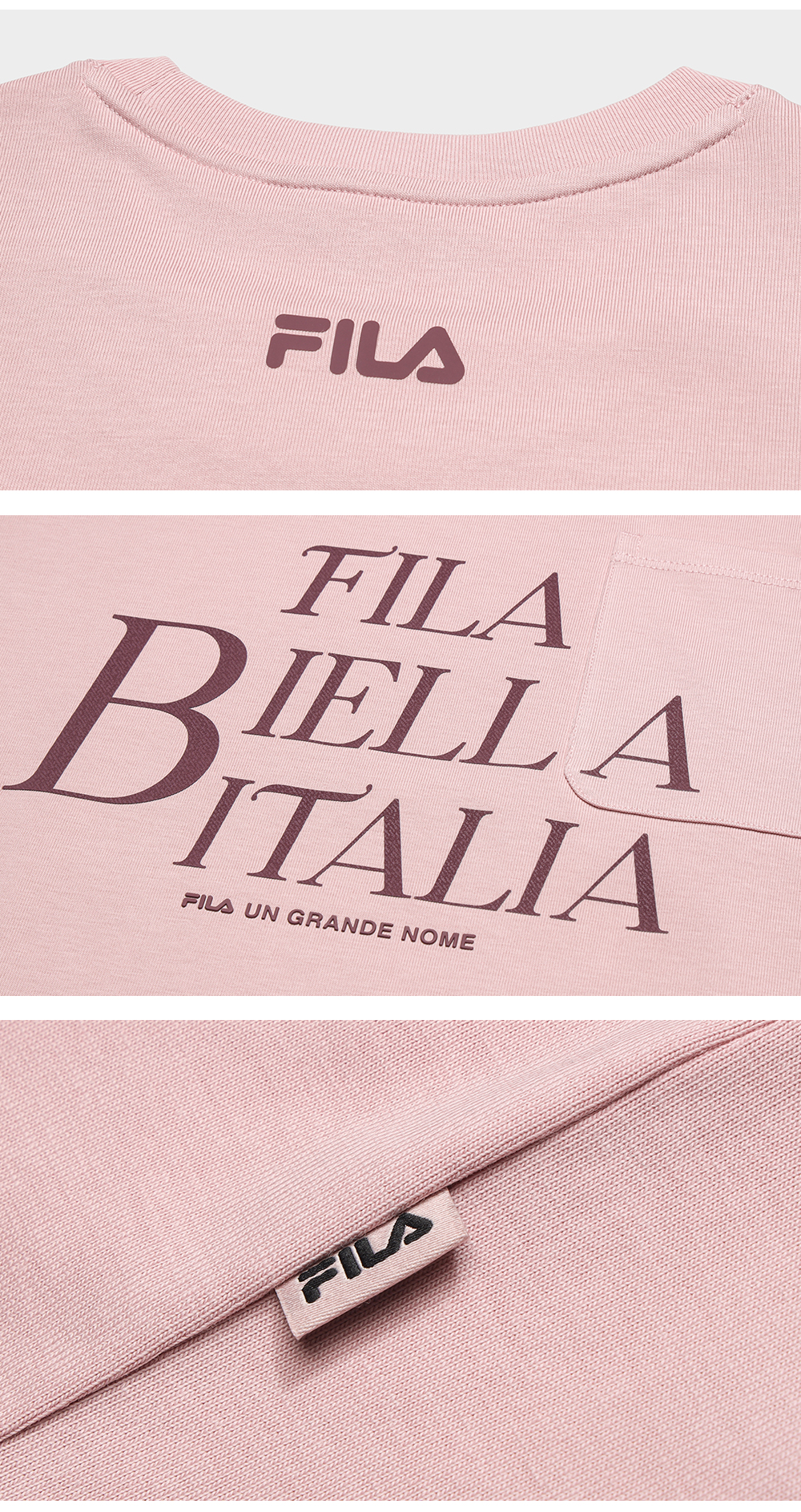 FILA CORE LIFESTYLE ORIGINALE DREAMS ON THE COURT Men Short Sleeves T-Shirt (Pink / White)