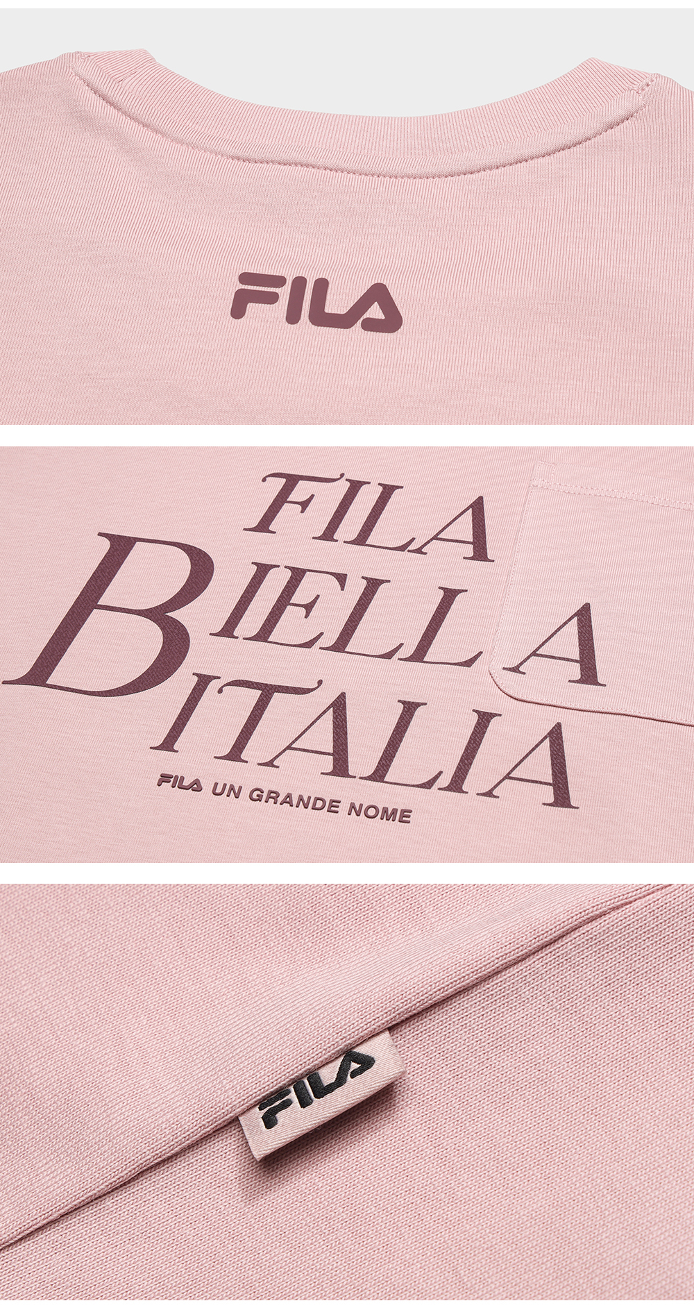 FILA CORE LIFESTYLE ORIGINALE DREAMS ON THE COURT Men Short Sleeves T-Shirt (Pink / White)