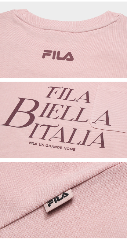FILA CORE LIFESTYLE ORIGINALE DREAMS ON THE COURT Men Short Sleeves T-Shirt (Pink / White)