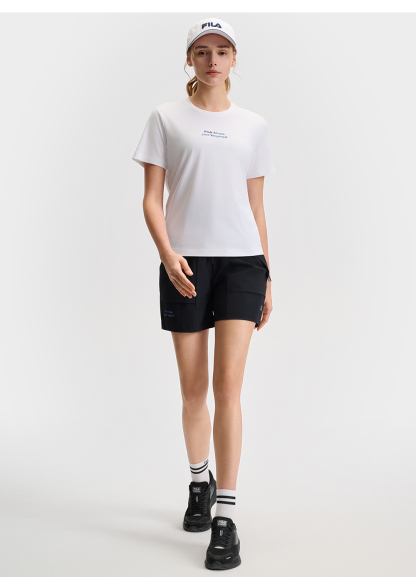 FILA CORE ATHLETICS FITNESS BLACK WOMEN FILA-FIT Women Woven Pants (Black)