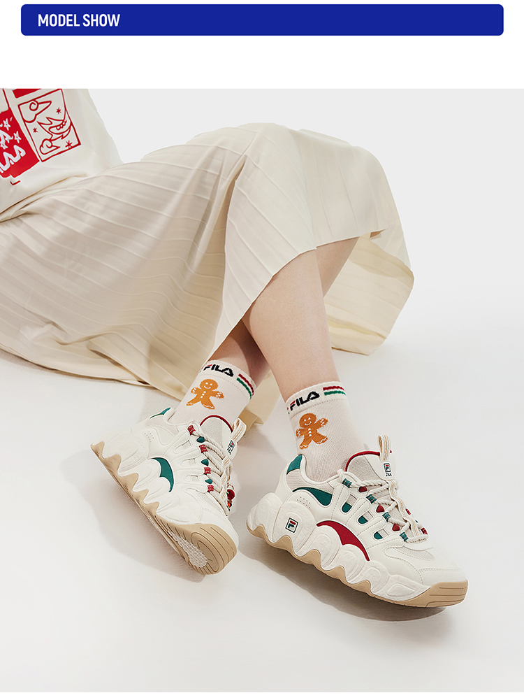 [Christmas Edition] FILA CORE CROISSANT XMAS FASHION ORIGINALE Women Sneakers in White Women Shoes