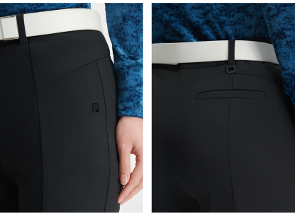 FILA CORE ATHLETICS GOLF X VERSAILLES COLLECTION Women Woven Pants (Black)