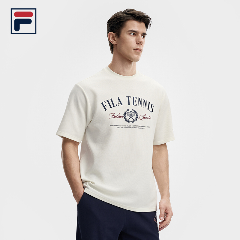 FILA ATHLETICS Men Knitted Short Sleeve Top