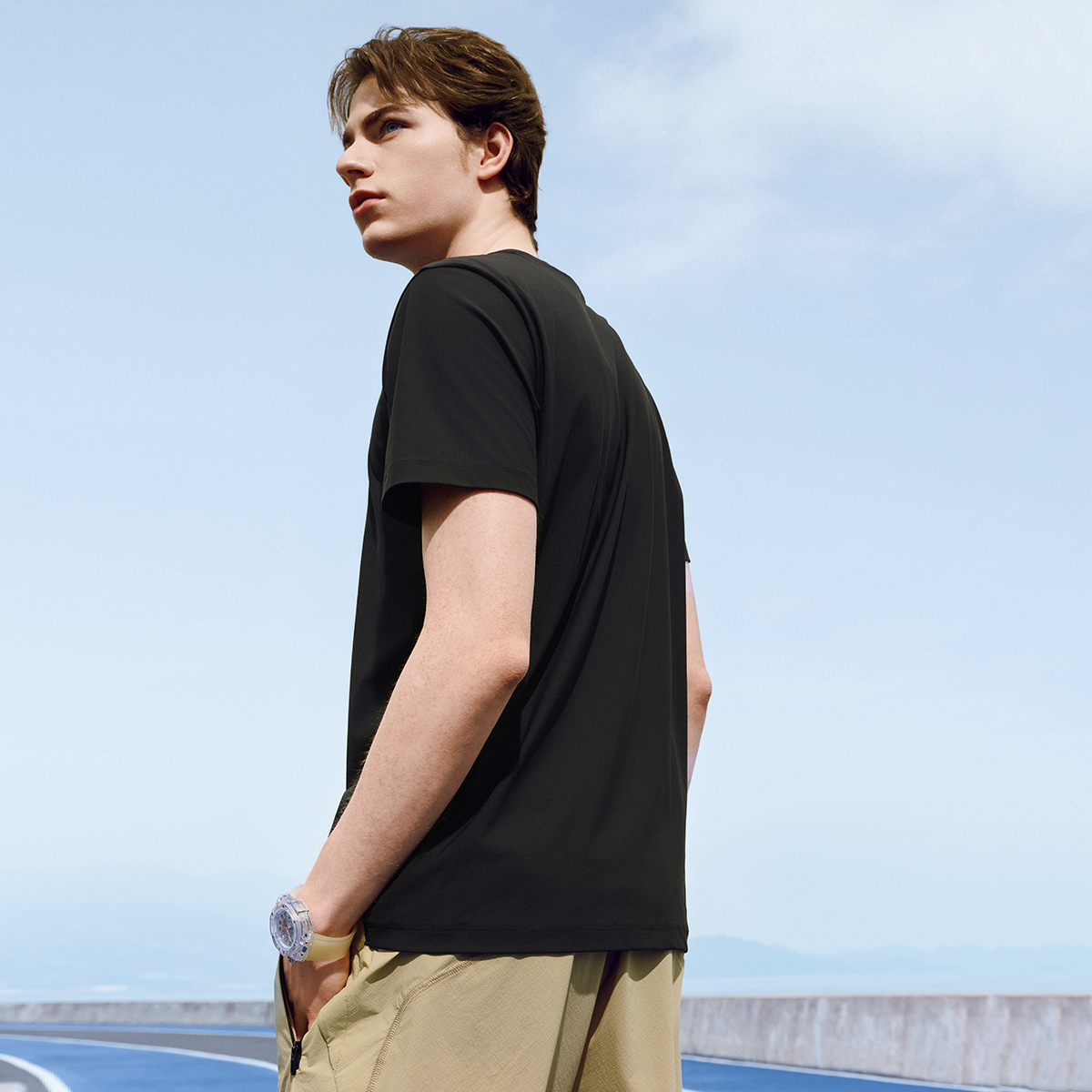 FILA MEN'S FITNESS Knitted Short Sleeve Top