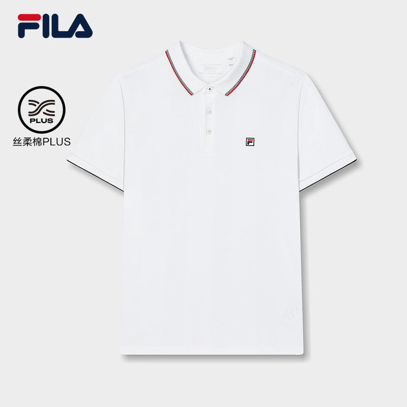 FILA CORE CROSS OVER MODERN HERITAGE Men Short Sleeve Polo (Navy / White)