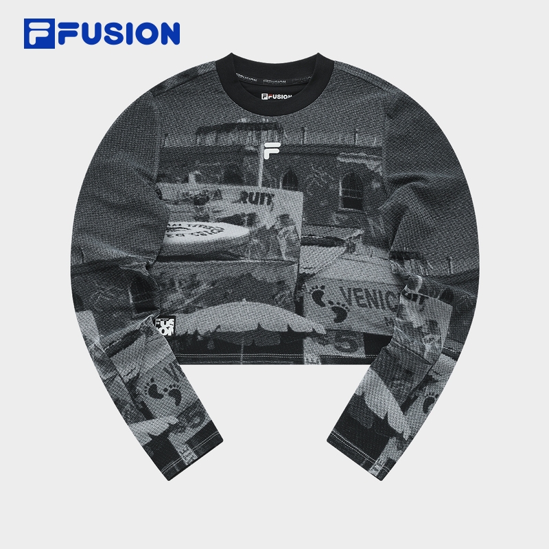 FILA FUSION INLINE WORKWEAR Women Long Sleeve Tee in Black