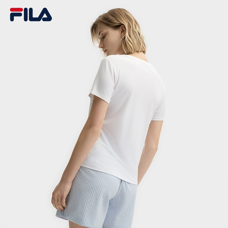 FILA CORE LIFESTYLE WHITE EVERYDAY ELEGANCE Women Short Sleeves T-Shirt