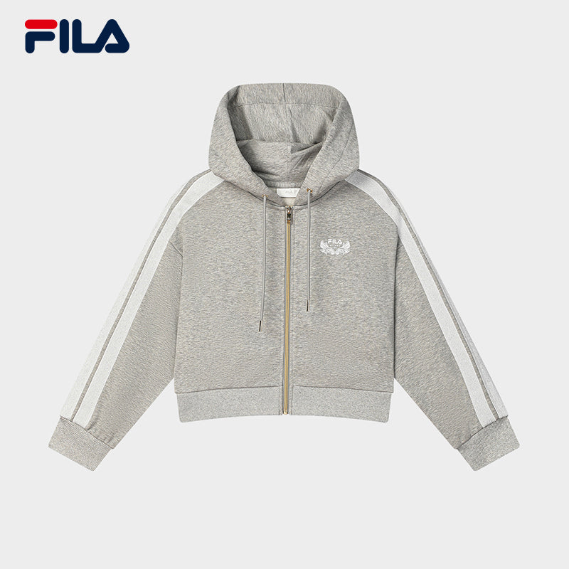 FILA CORE LIFESTYLE FILA MILANO STUDIO IN MILAN Women Hooded Jacket (Black / Grey)