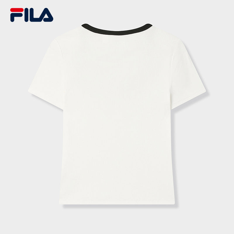 FILA CORE LIFESTYLE ORIGINALE SUMMER QUEST Women Short Sleeves T-Shirt (White / Green)