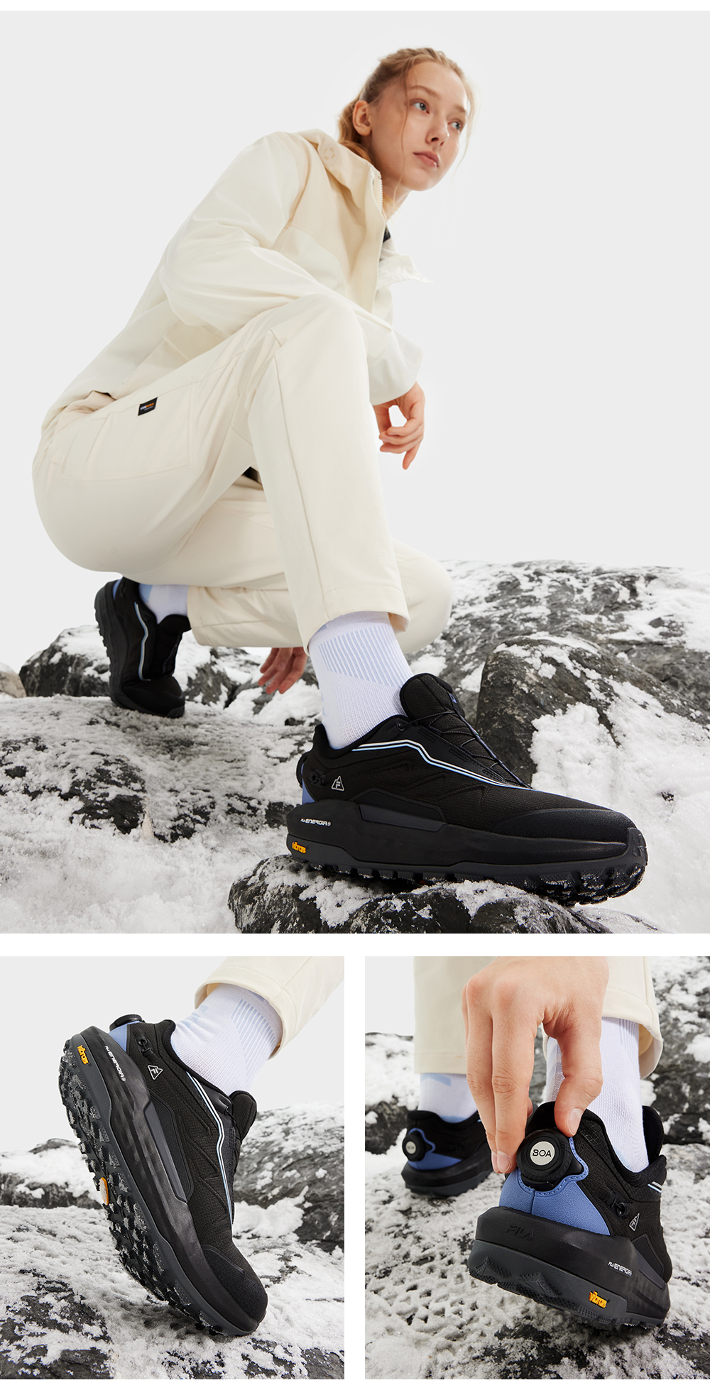 FILA CORE ATHLETICS BOA EXPLORER 2+ Women Sneakers (Black / White)