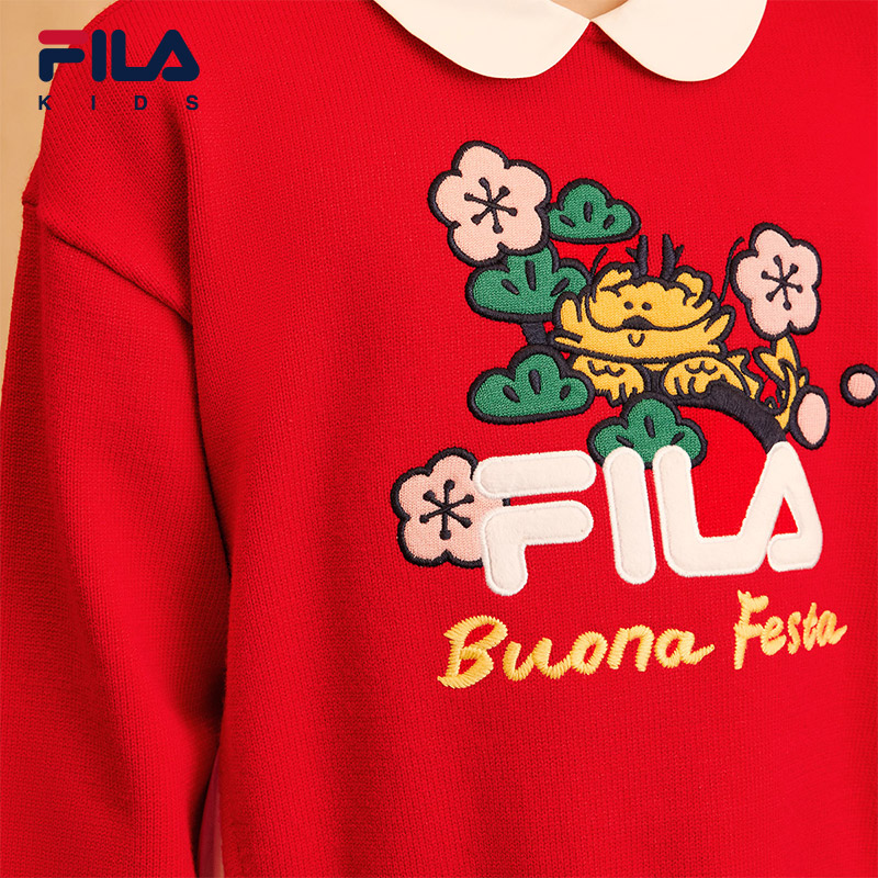 [ CNY Collection ] FILA KIDS ORIGINALE Chinese New Year Girl's Dress in Red
