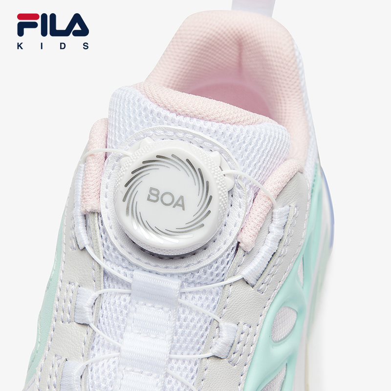 FILA KIDS FERRIS WHEEL HERITAGE Girls Light-up Sneakers (Pink/Blue)