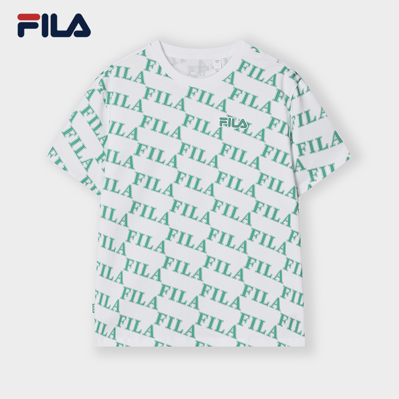 FILA CORE WHITE LINE ORIGINALE Womens Short Sleeve T-shirt in Full Print