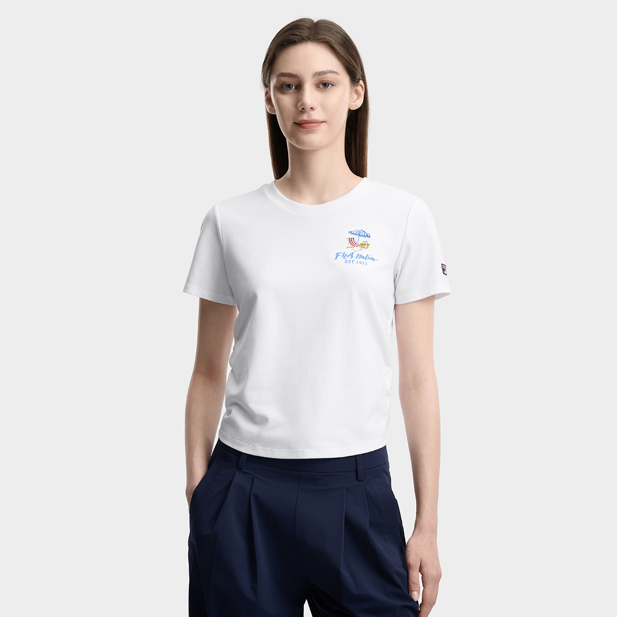 FILA WOMEN'S HERITAGE Knitted Short Sleeve Top