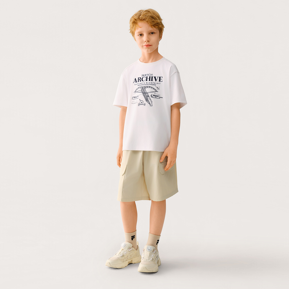 FILA KIDS WHITE LINE WHITE LINE Boys Short Sleeves T-Shirt