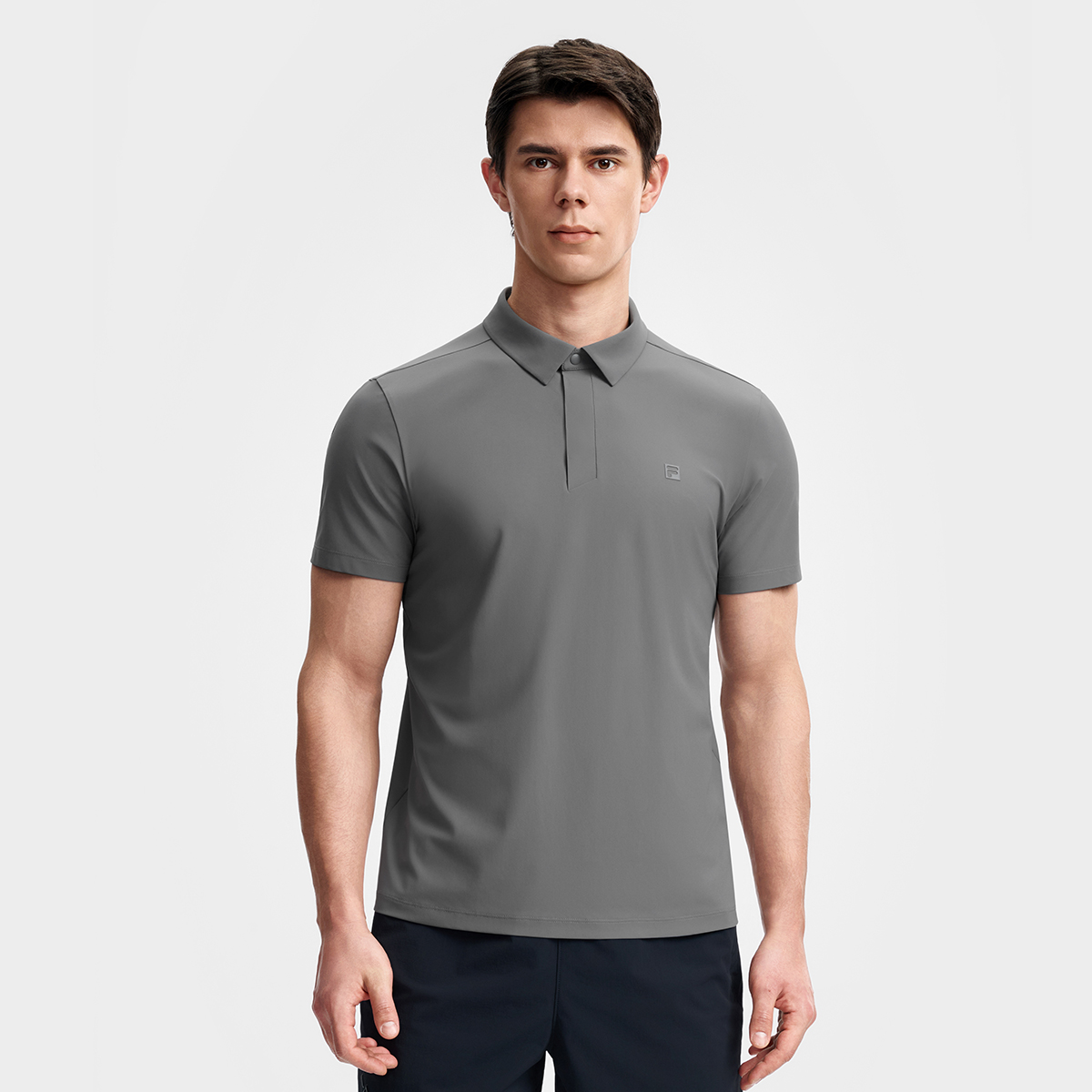 FILA ATHLETICS Men Knitted Short Sleeve Polo Shirt
