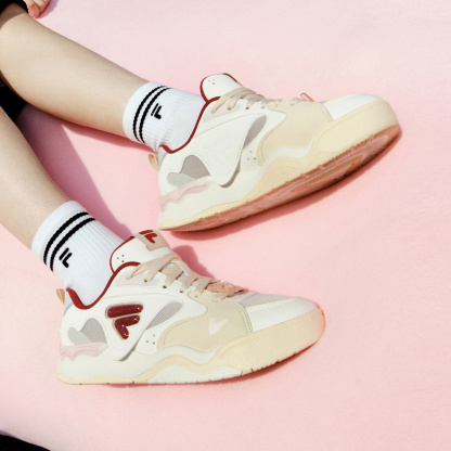 [V-Day Edition] FILA FUSION KICK II Women & Men Skate Shoes (Valentine's Couple Sneakers - Black and White )