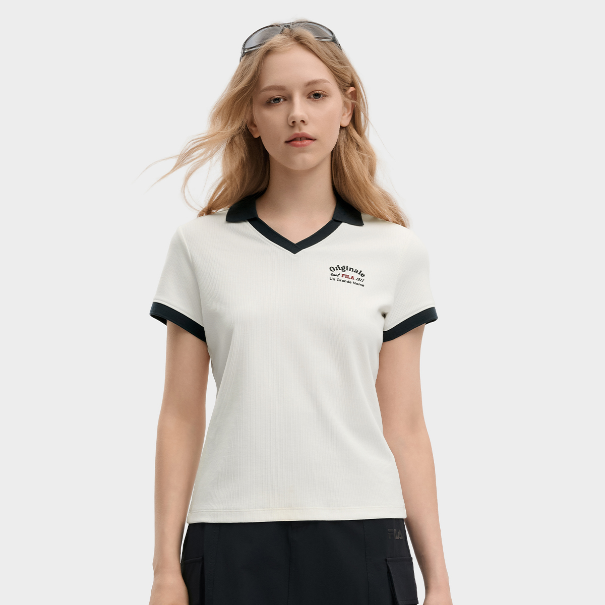 FILA FUSION LIFESTYLE ORIGINALE Football Culture Style Women Casual Polo T-shirt