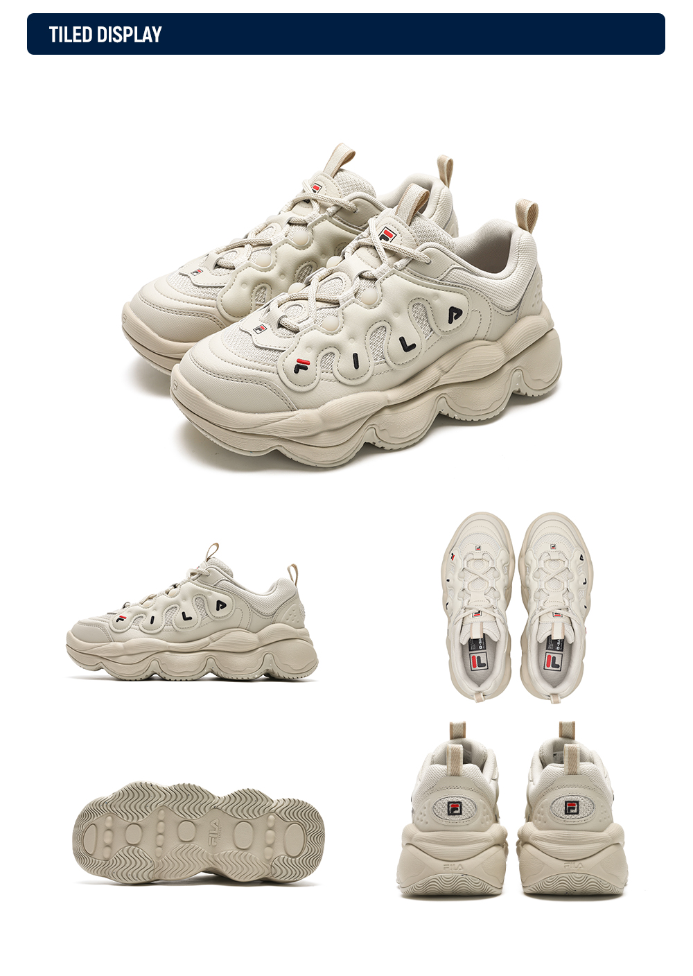 FILA CORE FASHION PEASE Women Sneakers (Peas/ Beige Cream / White)