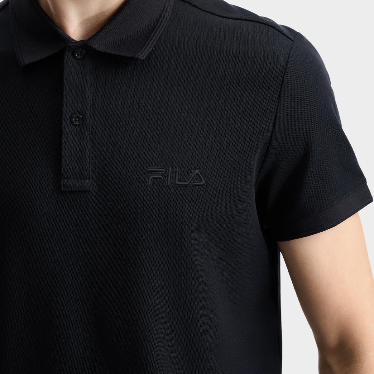 FILA MEN'S HERITAGE Knitted Short Sleeve Polo Shirt
