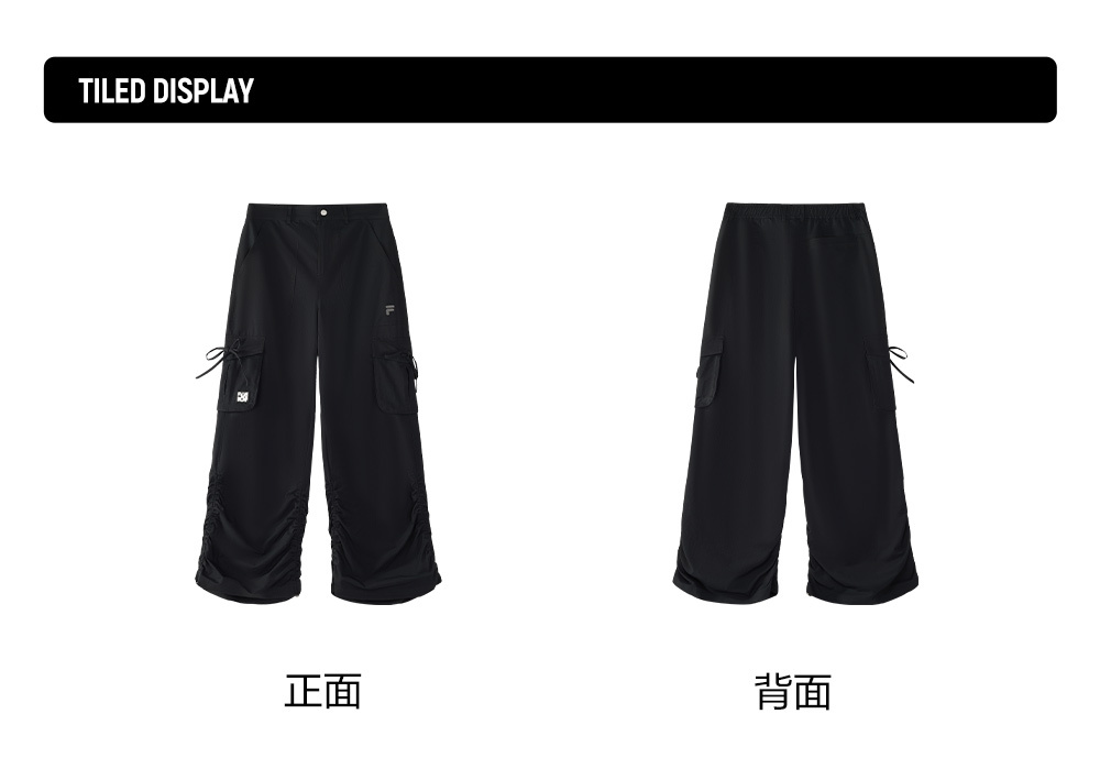 FILA FUSION INLINE FUSION X WORKWEAR SUNBURN GROOVE Women Woven Pants (Black / Light Khaki)