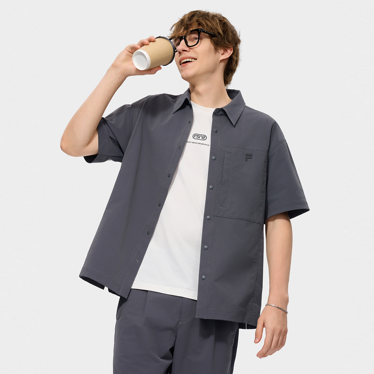 FILA FUSION INLINE Men Woven Top