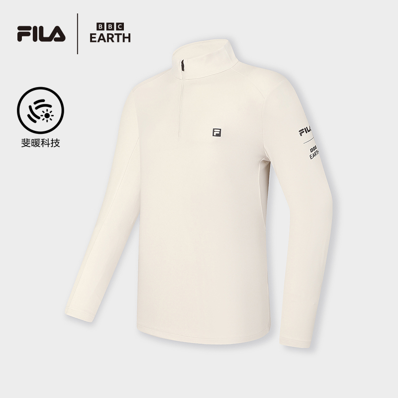 FILA CORE ATHLETICS EXPLORE X BBC EARTH PATHWAYS OF WONDER Men Long Sleeve Top (Beige / Black / Olive Green)