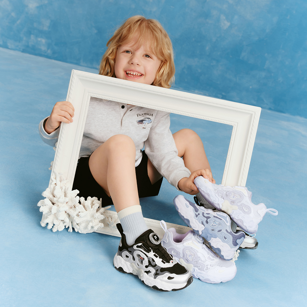 FILA KIDS HERITAGE Boys Retro Running Shoes