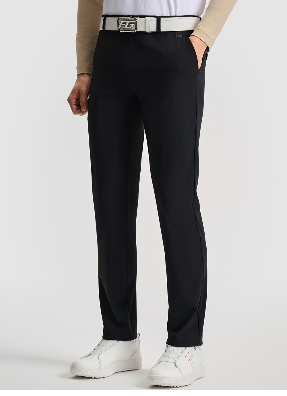 FILA CORE ATHLETICS GOLF STATELY FLORAL Men Knit Pants (Black)