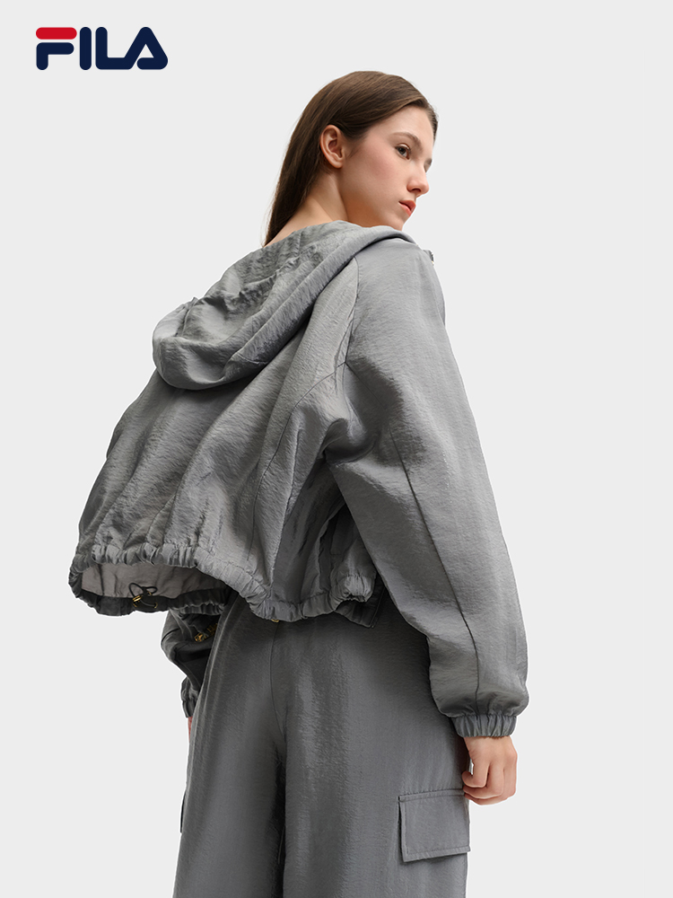 FILA CORE LIFESTYLE MILANO LUXURY CAFFE / FLAT WHITE Women Woven Jacket (Grey)