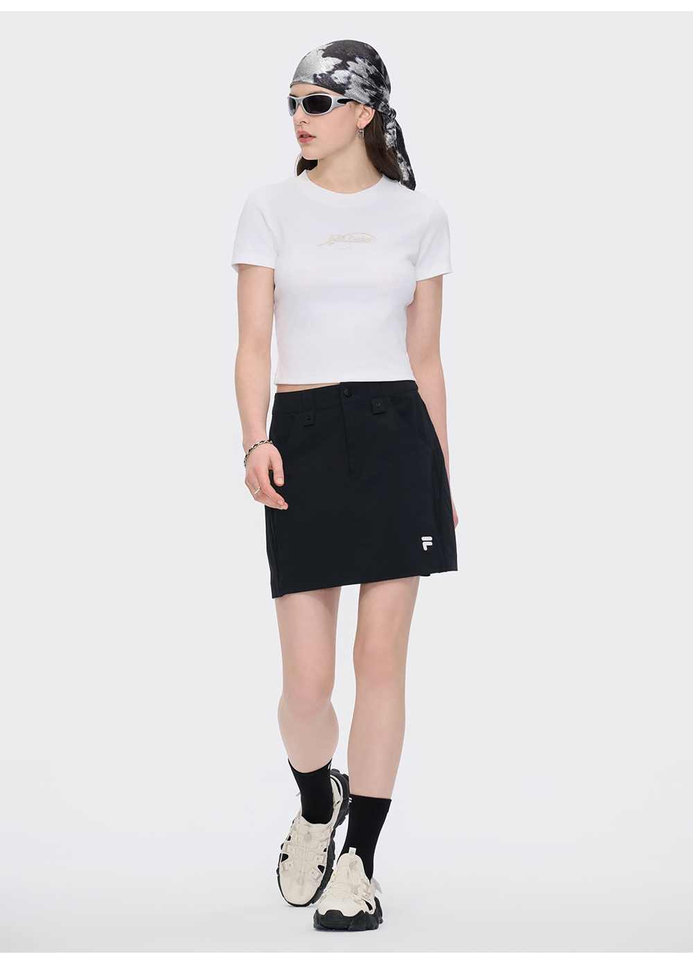 FILA FUSION INLINE URBAN TECH CITY PADDLERS - KAYAK FISHING Women 3 Piece Set (Top + Skirt (Include Inner Shorts)) (Black)