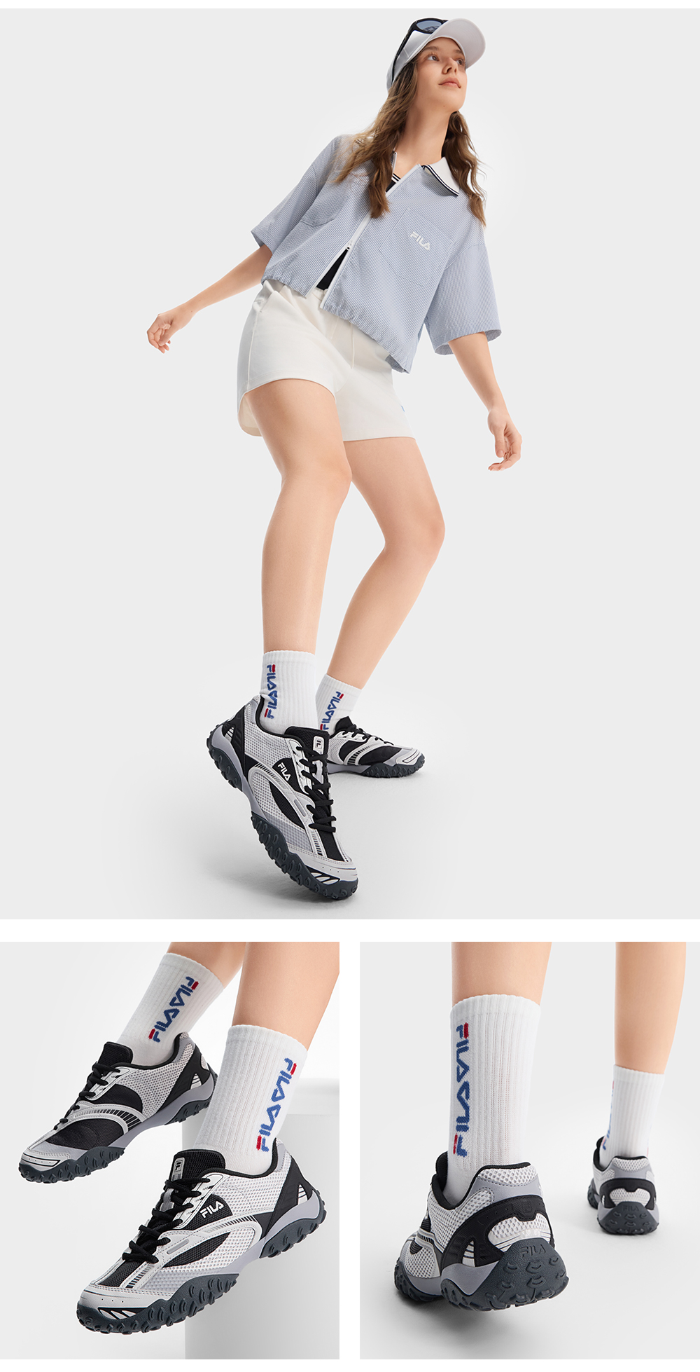 FILA CORE FASHION ECHAPPE 2 Women Sneakers (White/ Pink Grey)