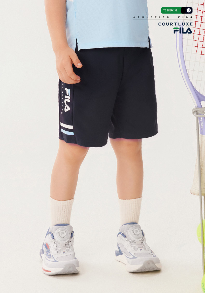 (105-130cm) FILA KIDS TENNIS Boy's Knit 5 Inch Pants in Navy