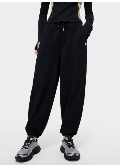 FILA FUSION INLINE CATEGORY CLUB LONG PANTS Women Knit Pants (Black / White)