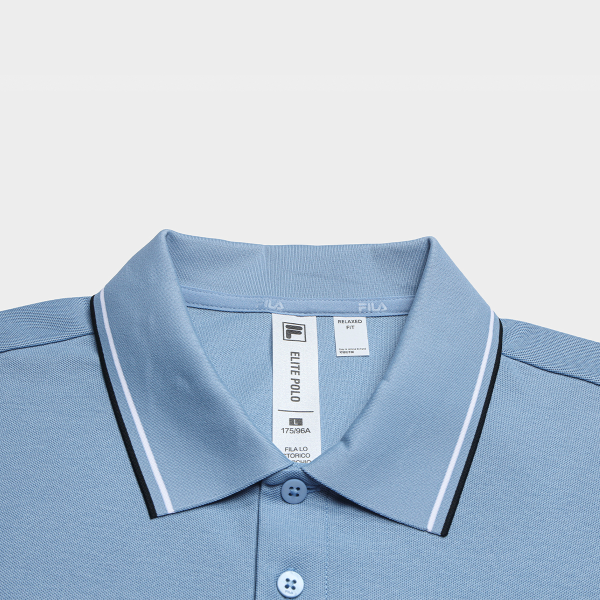 FILA Men Knitted Short Sleeve Polo Shirt