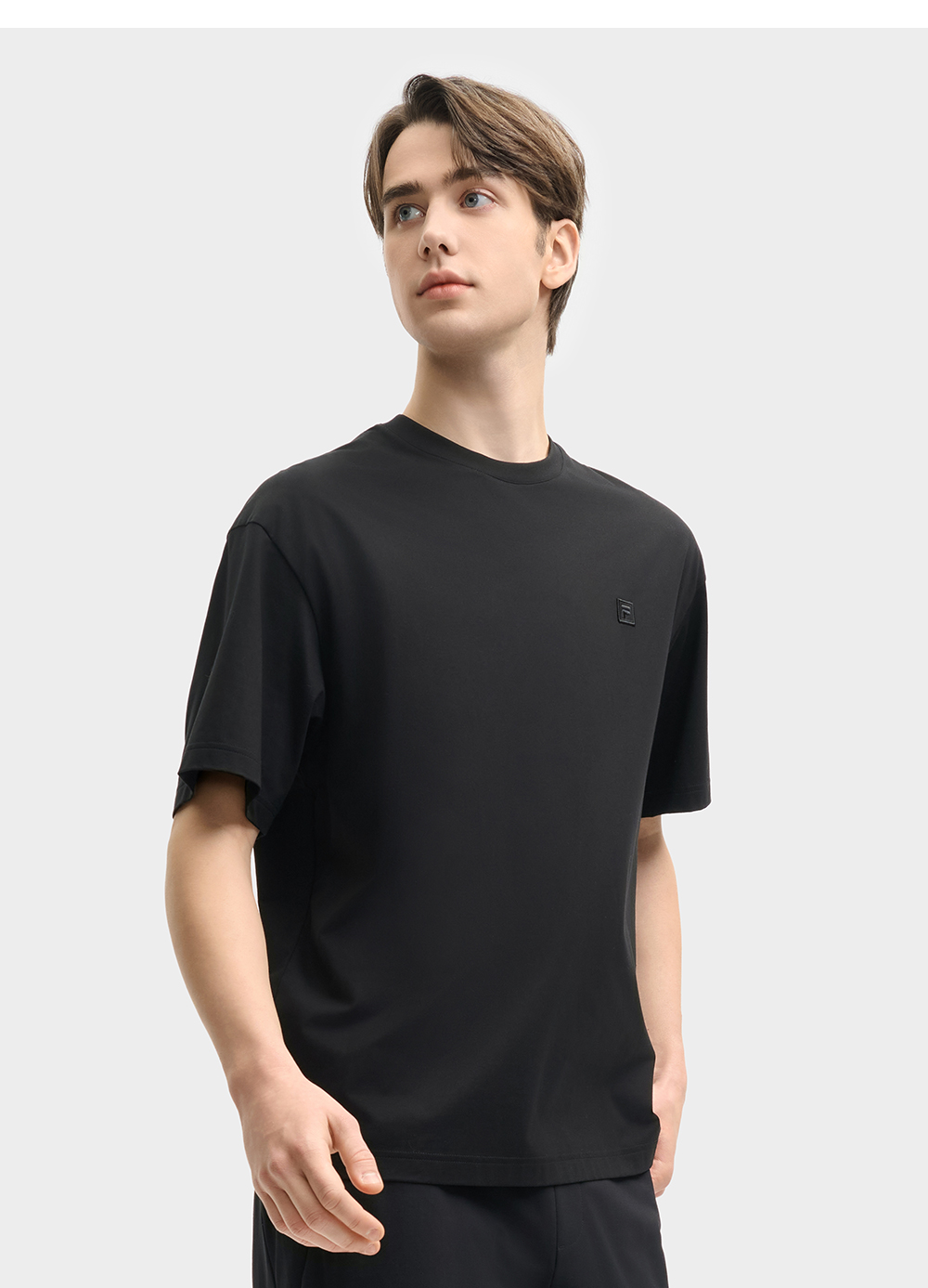 FILA CORE LIFESTYLE MILANO LUXURY CAFFE / FLAT WHITE Men Short Sleeves T-Shirt (Black / White)