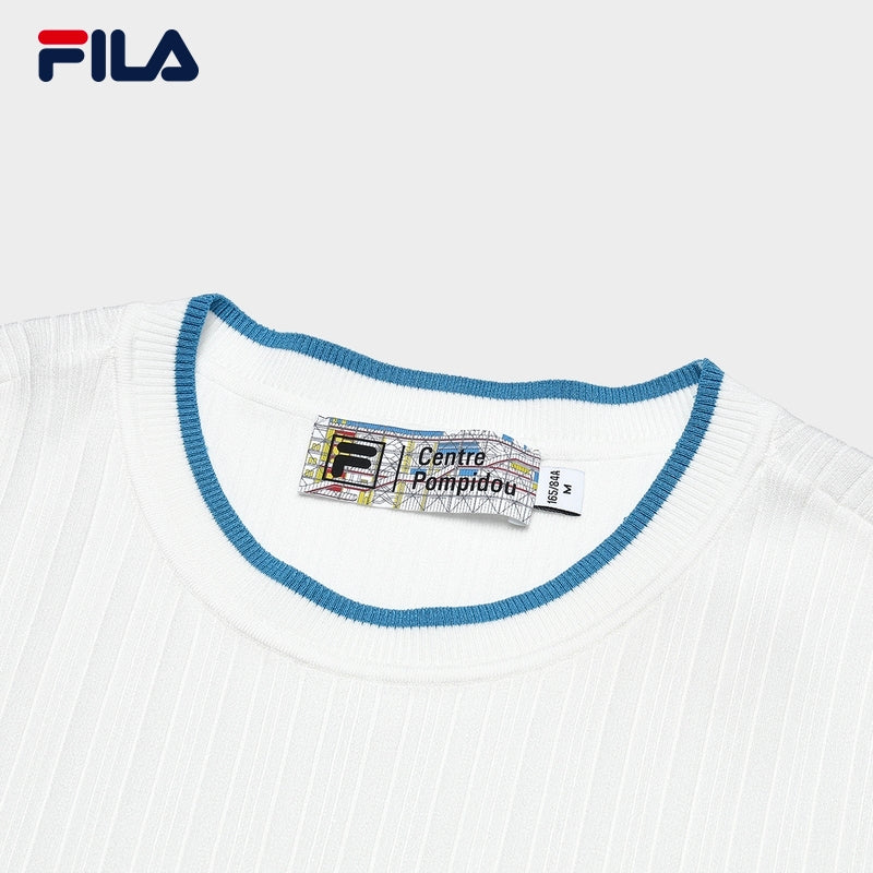 FILA CORE LIFESTYLE HERITAGE Women Knit Top (White)