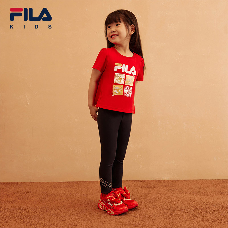 FILA KIDS ORIGINALE Girl's Knit Leggings in Navy