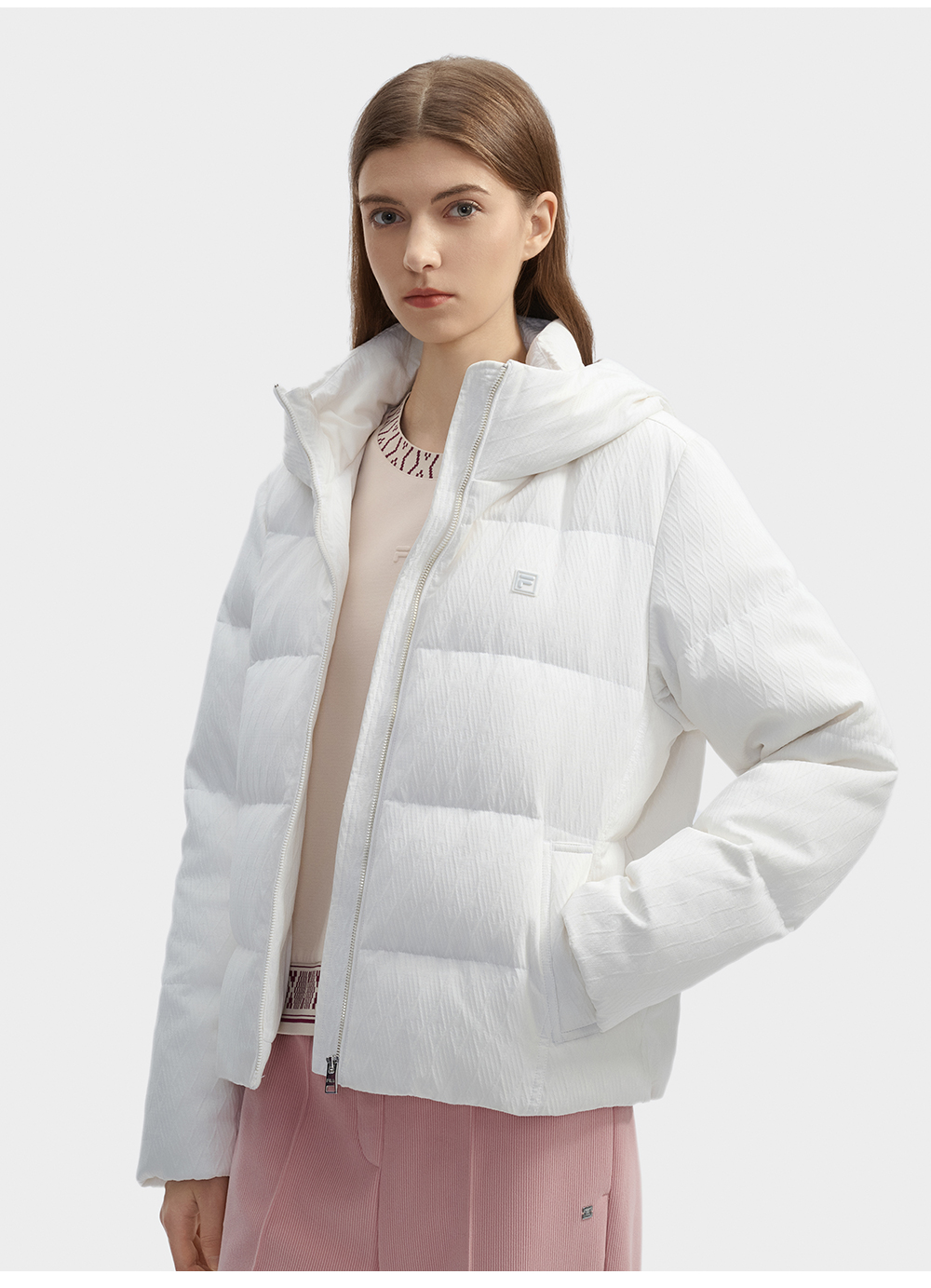 FILA CORE LIFESTYLE WHITE LINE GRENOBLE Women Down Jacket (White)