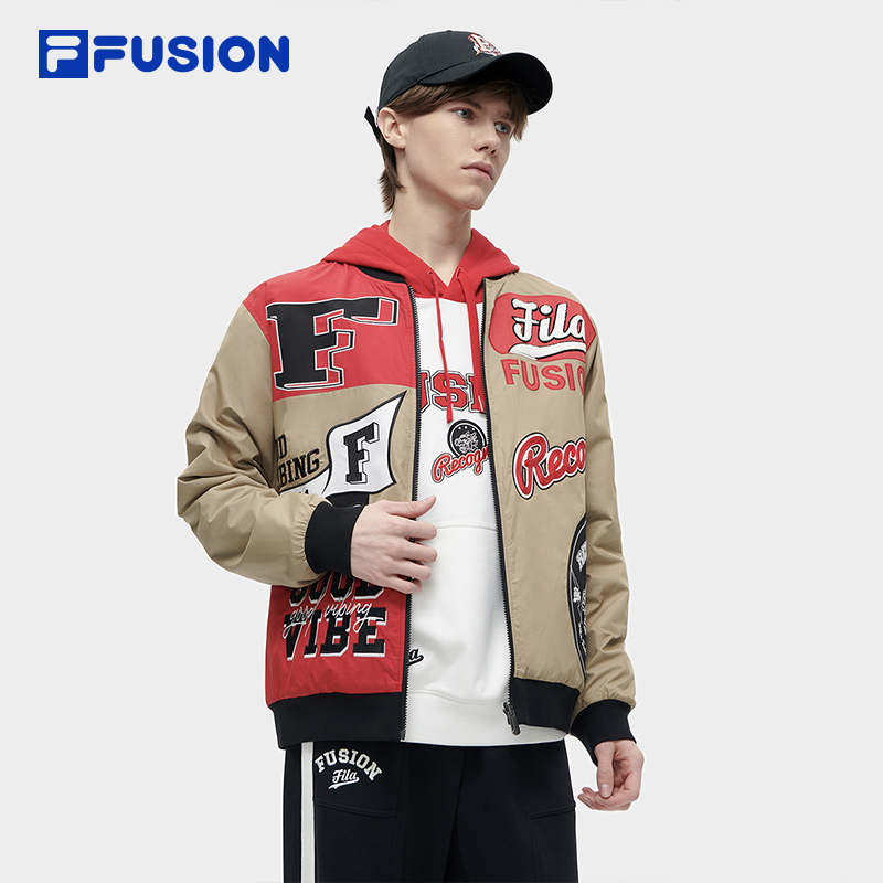[ CNY Collection ]FILA FUSION  INLINE CULTURE Chinese New Year Men's Woven Top in Brown